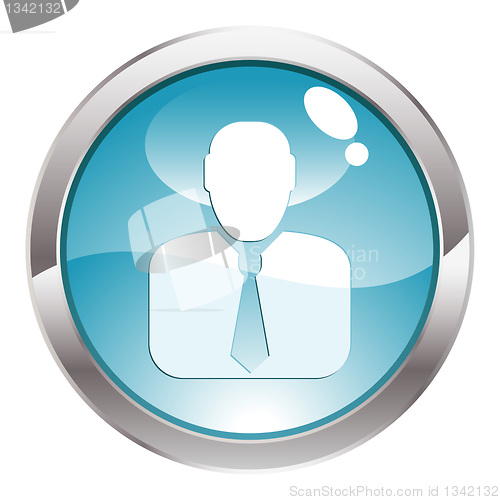 Image of Gloss Button with Man