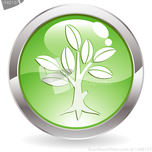 Image of Gloss Button with tree