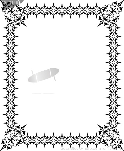 Image of Abstract floral frame, elements for design, vector