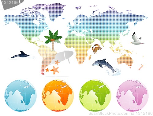 Image of Rainbow map earth