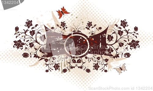 Image of Abstract floral frame