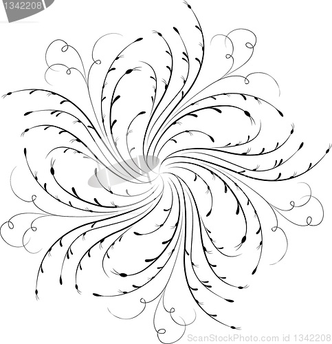 Image of Element for design, corner flower, vector