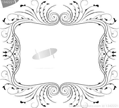 Image of Floral frame, element for design, vector