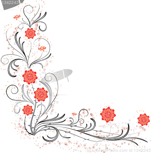 Image of Element for design, corner flower, vector