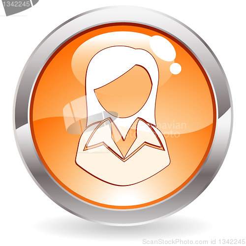 Image of Gloss Button with woman