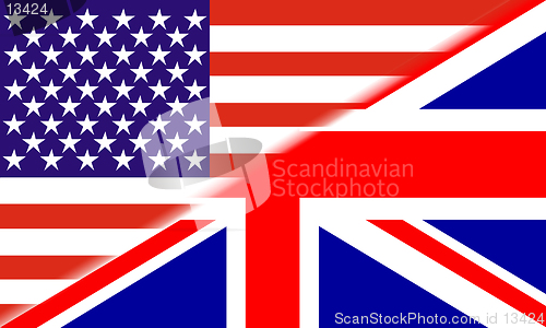 Image of Combined American- British flag