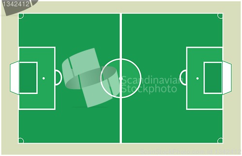 Image of Detailed Soccer field background texture Vector