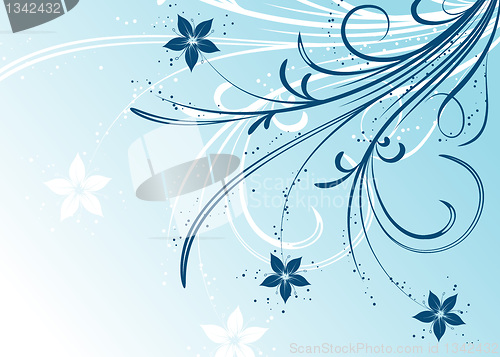 Image of Winter floral background, vector
