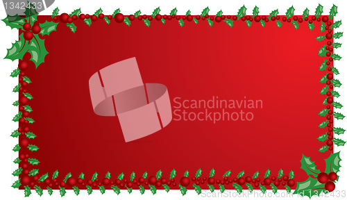 Image of Christmas mistletoe frame, elements for design, vector