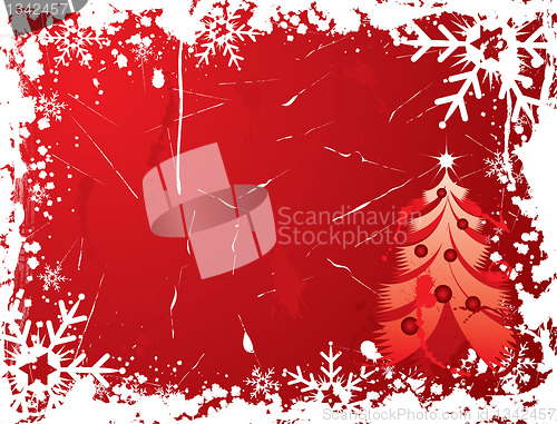 Image of Christmas grunge background, vector
