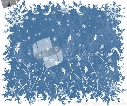 Image of Christmas frosty background, vector