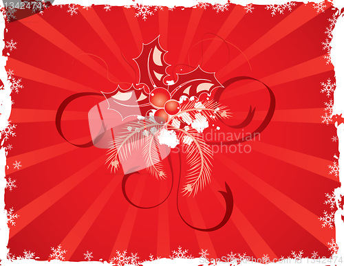 Image of Christmas grunge background, vector