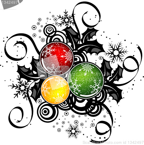 Image of Abstract christmas design, vector