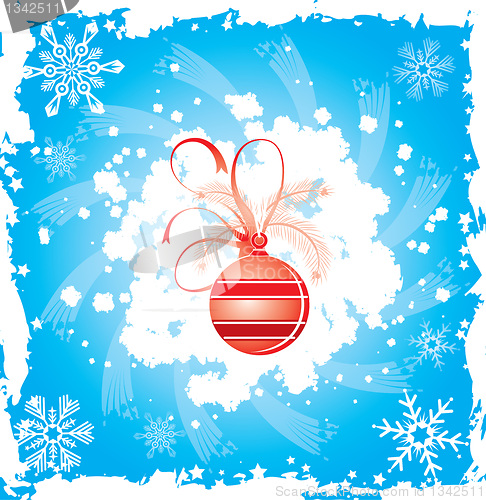 Image of Snowflake grunge frame, elements for design, vector