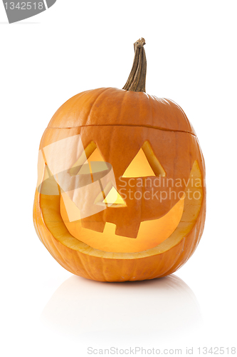 Image of Halloween pumpkin with light inside