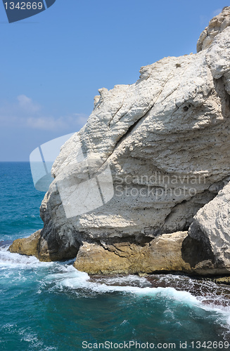 Image of The white chalk cliffs of Rosh ha-Hanikra