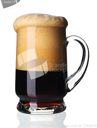 Image of Glass of dark beer, isolated.