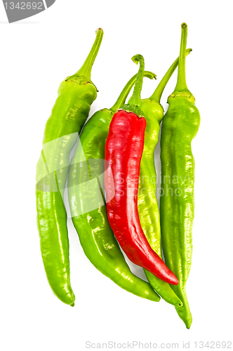 Image of Green and red cayenne