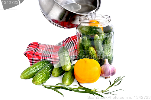 Image of Preserving cucumbers