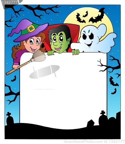 Image of Frame with Halloween characters 2