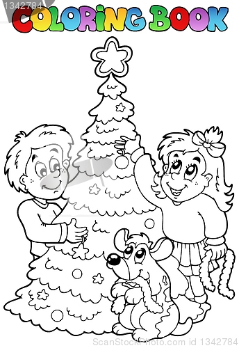 Image of Coloring book Christmas topic 3