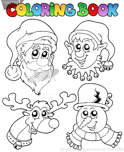 Image of Coloring book Christmas topic 1