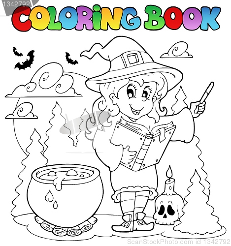 Image of Coloring book Halloween character 2