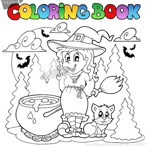 Image of Coloring book Halloween character 1