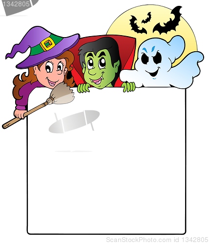Image of Frame with Halloween characters 1
