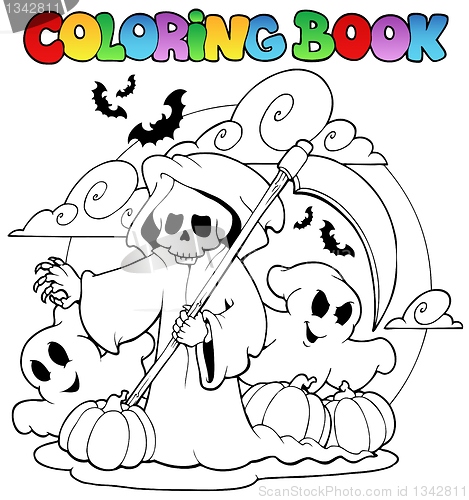 Image of Coloring book Halloween character 3