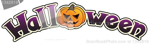 Image of Halloween sign with big pumpkin