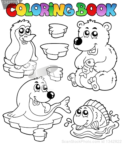 Image of Coloring book winter topic 1