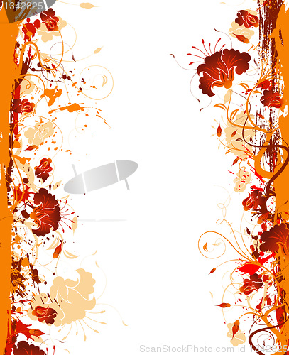 Image of Grunge flower frame