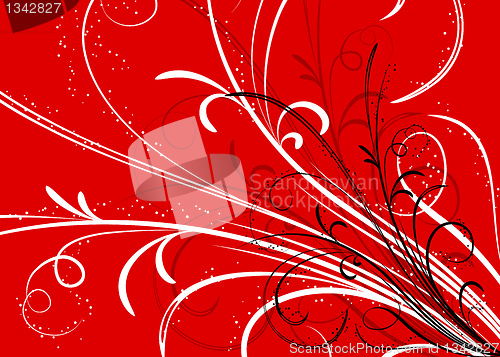 Image of Abstract floral background, vector