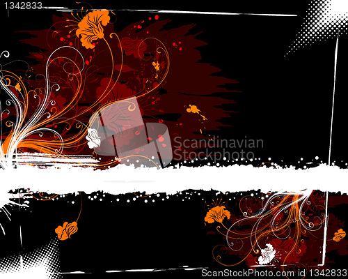 Image of Grunge flower background