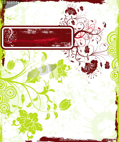Image of Abstract floral frame