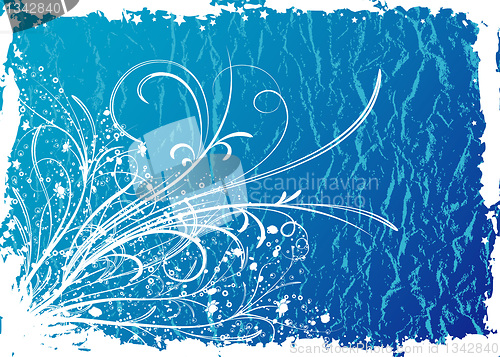 Image of Grunge floral background, vector