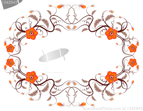Image of Abstract floral frame
