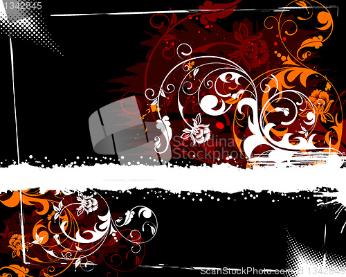 Image of Grunge flower background