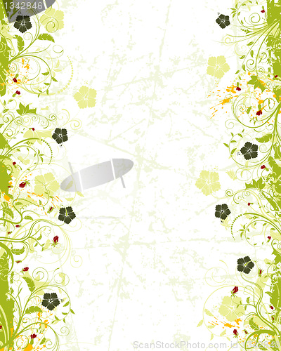 Image of Grunge flower frame