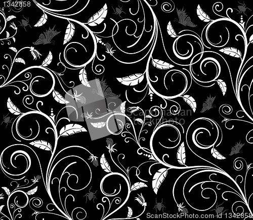 Image of Abstract floral pattern, vector
