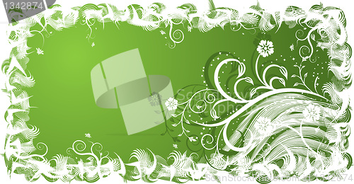 Image of Grunge floral background, vector
