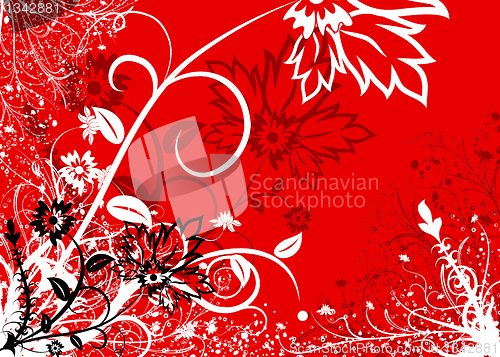 Image of Abstract floral background, vector