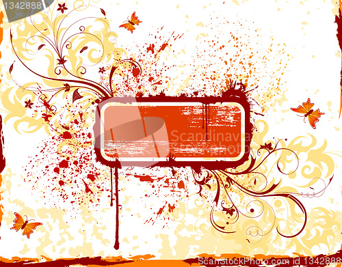 Image of Grunge flower background