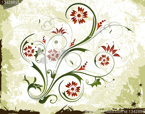 Image of Abstract floral frame