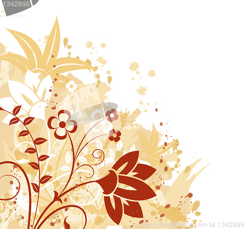 Image of Grunge floral background