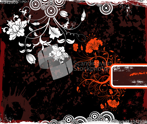 Image of Abstract floral frame