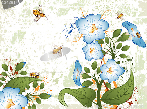 Image of Grunge floral background