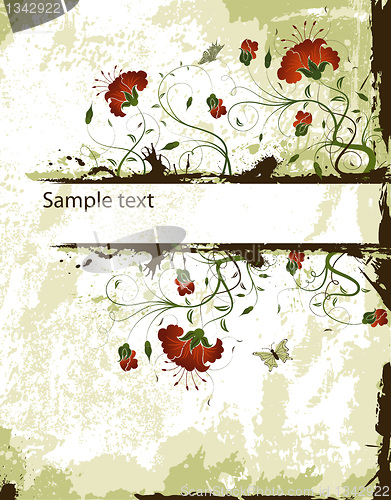 Image of Abstract floral frame