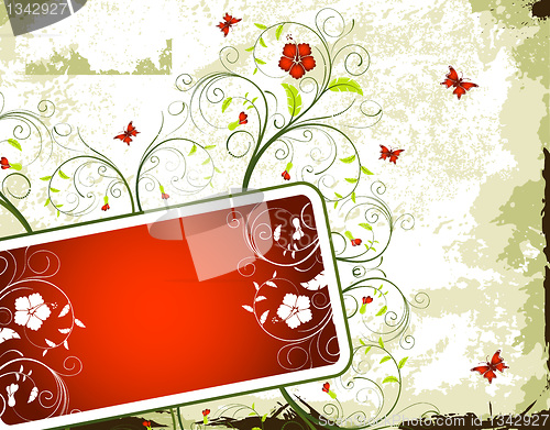 Image of Grunge flower background